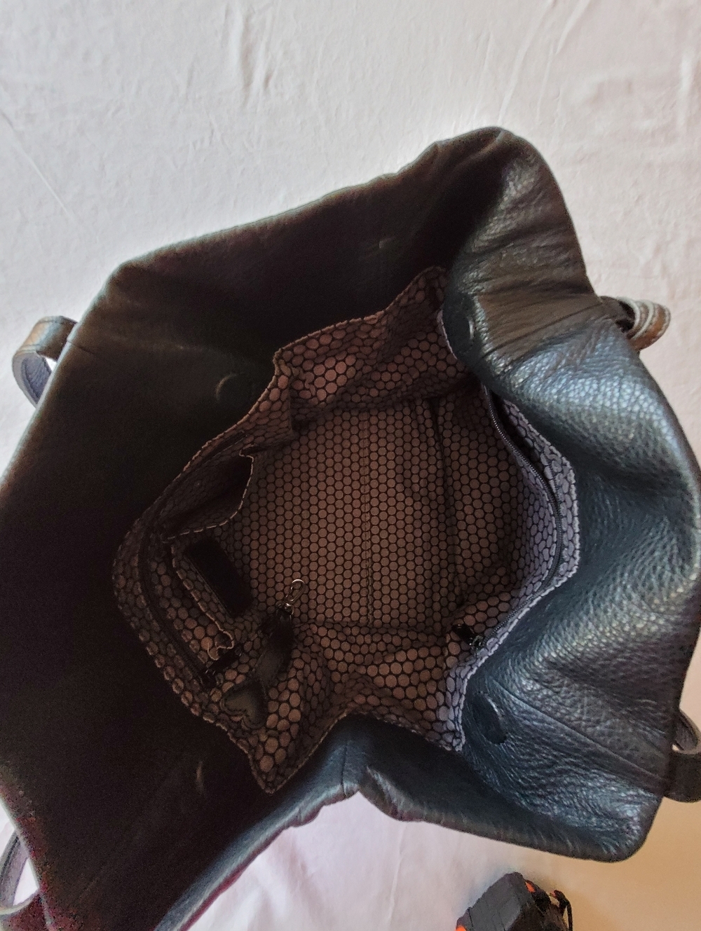 Brighton Black & Blue Leather Shoulder Bag with Tassel - Picture 11 of 13